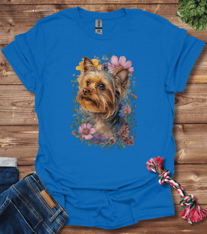 Yorkshire Terrier In Flowers T-Shirt