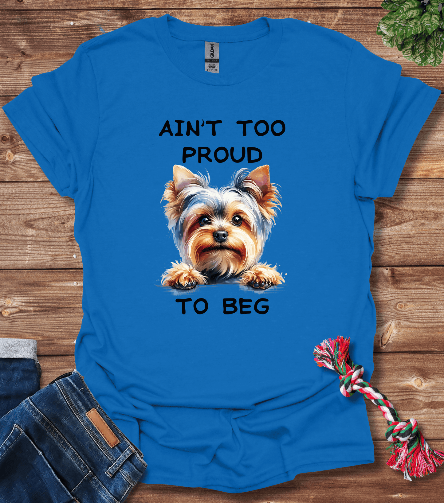 Ain't Too Proud To Beg - Yorkie T-Shirt
