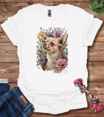 Chihuahua In Flowers T-Shirt