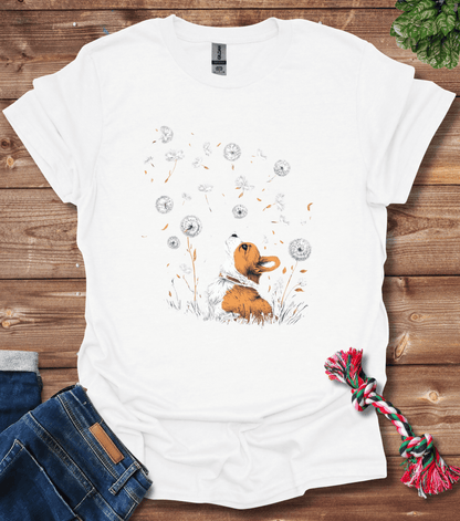 Corgi With Flowers T-Shirt